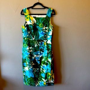 Talbots Green Print Dress